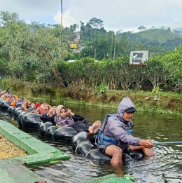 Start kedua river tubing di Kali Pucung. Foto dokpri