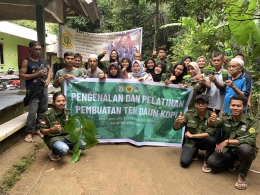 Dokumentasi Pengenalan dan Pelatihan Pengolahan Teh dari Daun Kopi pada hari Selasa, 31 Januari 2023 di Dusun Pusuk, Desa Pusuk Lestari (Dokpri)
