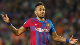 Pierre-Emerick Aubameyang, pemain krusial di balik kebangkitan Barcelona di musim 2021/22 (Sky News)