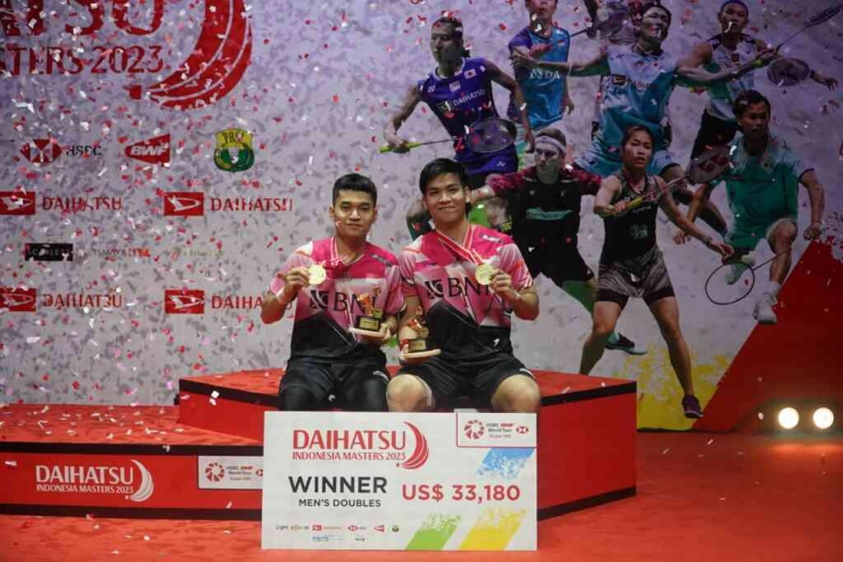 (Leo Rolly Carnando-Daniel Marthin/Juara Indonesia Master | Dok: pbsi.id)