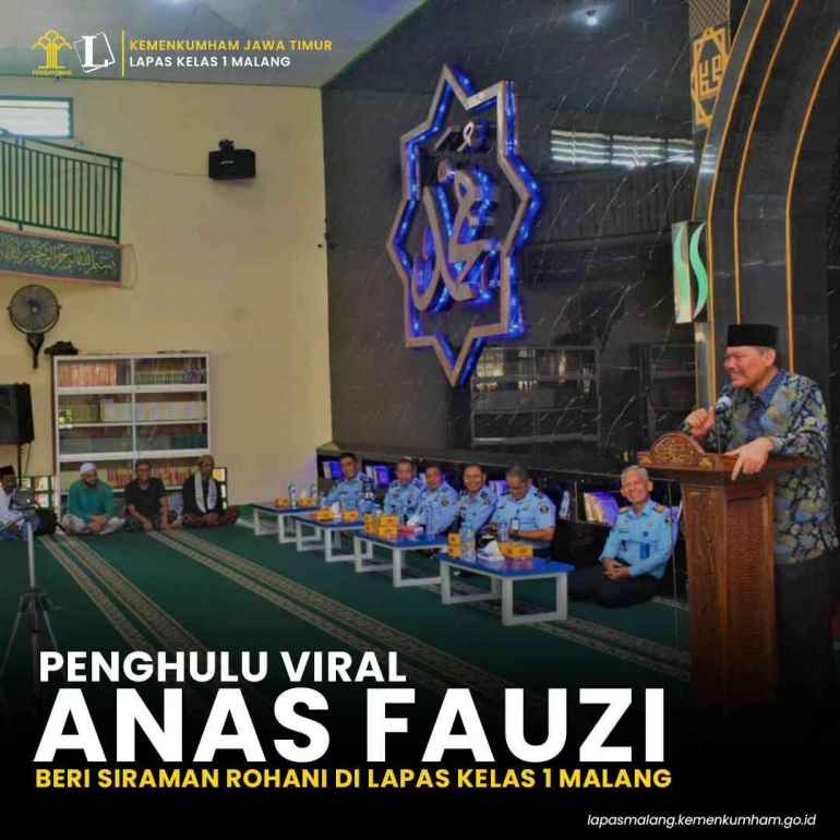 Siraman Rohani Penghulu Viral Anas Fauzi di Lapas Kelas I Malang | dok.humas