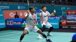 Ganda putra Indonesia Muhammad Shohibul Fikri/Bagas Maulana melaju ke 16 Besar Thailand Masters (foto: dok.PBSI)