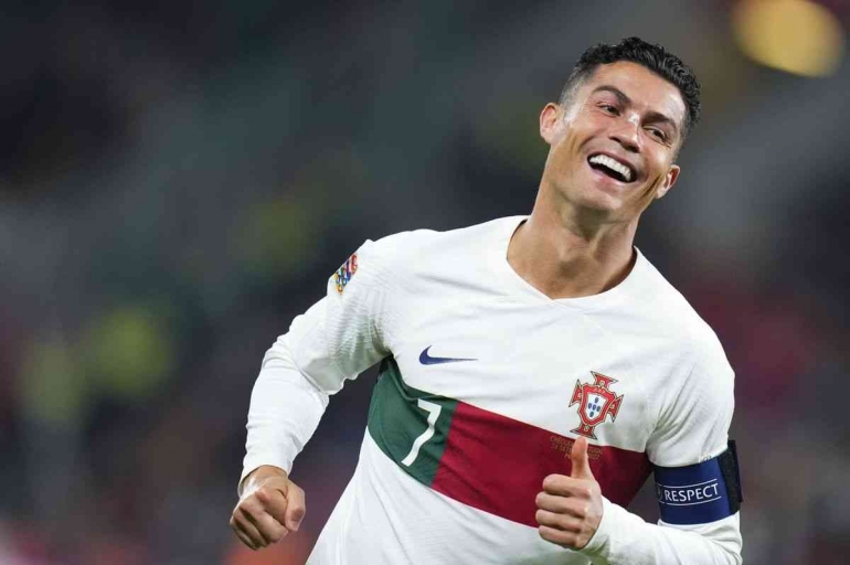 Ilustrasi gambar oleh cabrasportshq.com dari JOS QUEVEDO. Pemain sepak bola terkenal, Cristiano Ronaldo. 01/02/2023