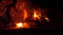 Pertunjukkan Tari Zapin Api di Kec. Rupat Utara (Dokumen pribadi)