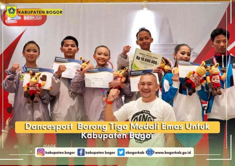 Tim Dancesport Kabupaten Bogor, (Foto : Jurnalistik Bogor).