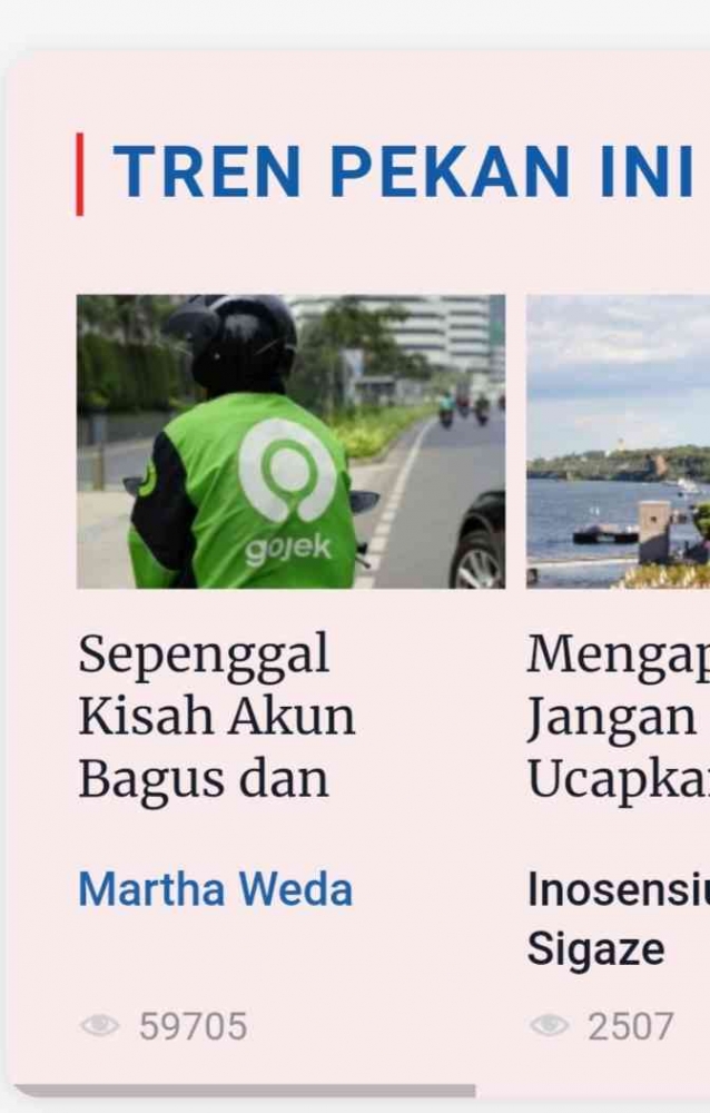 Screenshot dari gawai Martha Weda