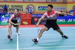 Pasangan Ganda Campuran Indonesia  Dejan Ferdinansyah / Gloria Emanuelle Widjaja berhasil melaju ke perempat final Thailand Masters 2023 (foto: dokumen PBSI}