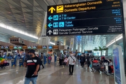 Suasana Terminal 3 Bandara Soekarno-Hatta, Kota Tangerang, pada Rabu (9/3/2022).(KOMPAS.com/MUHAMMAD NAUFAL)