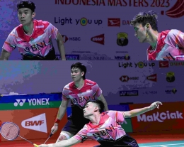 Dua Wakil Indonesia bertahan di semifinal Thailand Masters 2023 (Foto Diolah dari Facebook.com/Badminton Indonesia) 