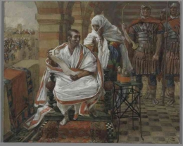 Lukisan Pesan Istri Pilatus (1886-94) karya James Tissot (Brooklyn Museum) -- Sumber: id.wikipedia.org