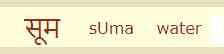 'suma' yang berarti air dalam bahasa Sanskerta (dokpri)