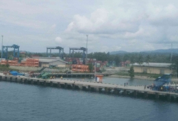 Pelabuhan Pantoloan mendukung penyelenggaraan tol laut.| Dokumentasi pribadi