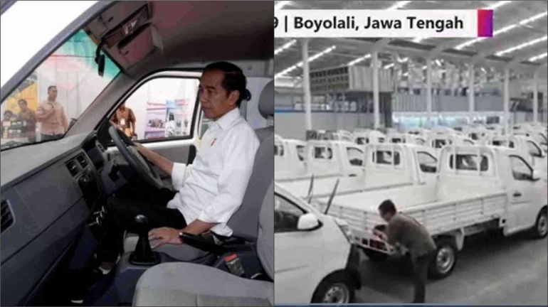 Jokowi dan mobil Esemka | foto: dok. Biro Pers Istana via jawapos.com, oto.detik.com