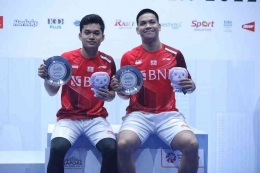 Leo/Daniel ketika menjadi juara di Singapura Terbuka 2022 (Foto PBSI/Badminton Indonesia) 