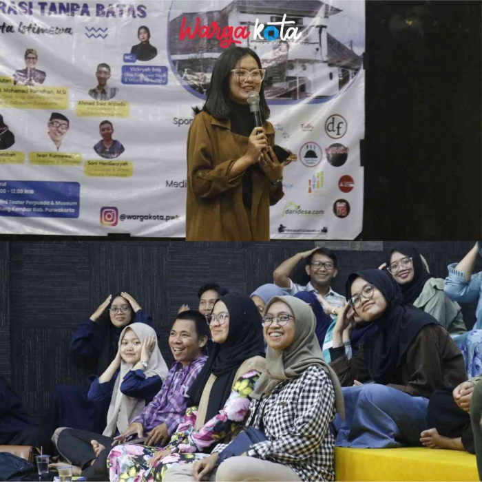 Keseruan peserta bersama Vicryahilma (Duta Baca Jawa Barat & Mojang Purwakarta). Sumber: Dokpri Warga Kota.