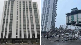 before-after, bangunan apartemen di Iskanderun (gambar:bbc) 