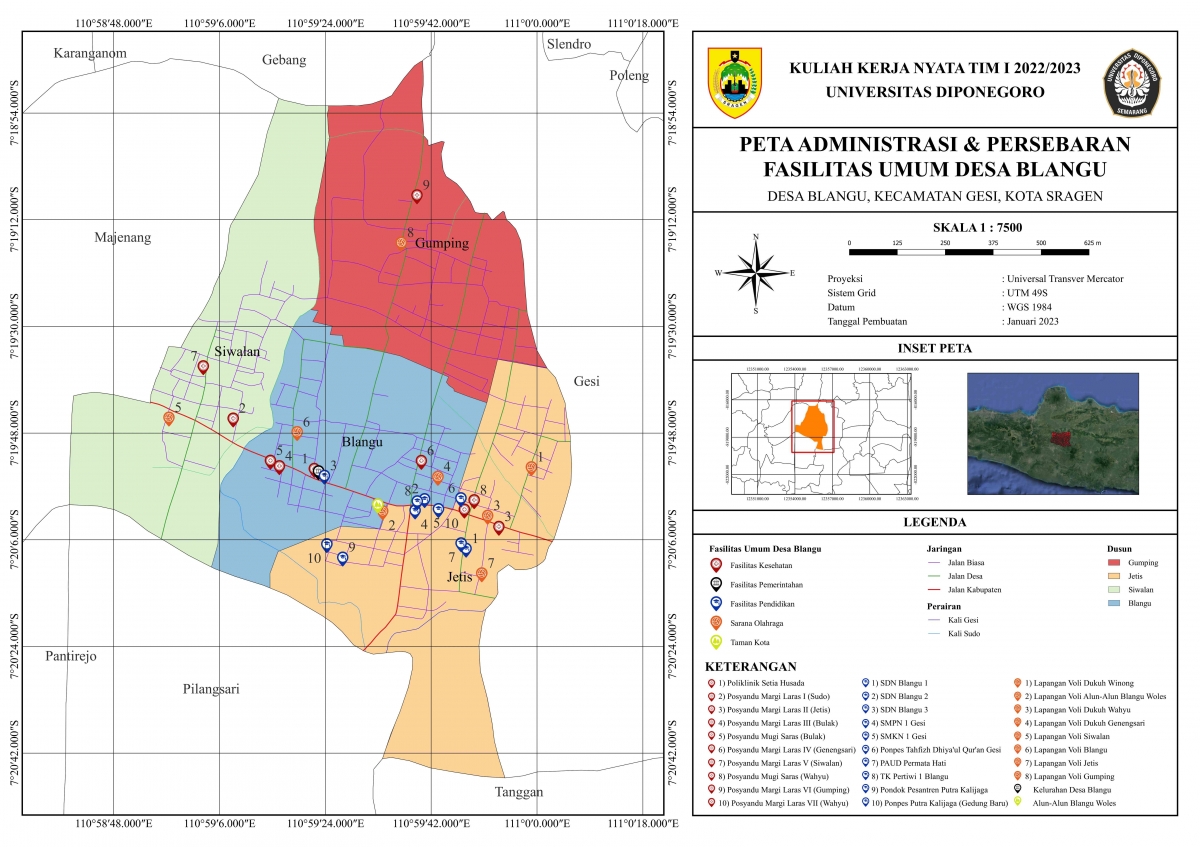 Foto Artikel : Kini Desa Blangu Sudah Punya Peta Fasilitas Umum ...