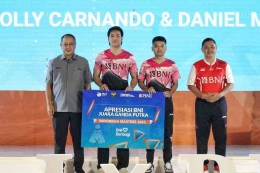 Salah satu perwakilan Indonesia sektor ganda putra, Badminton Asia Tim Campuran. Sumber Gambar: Sport - Tempo.co