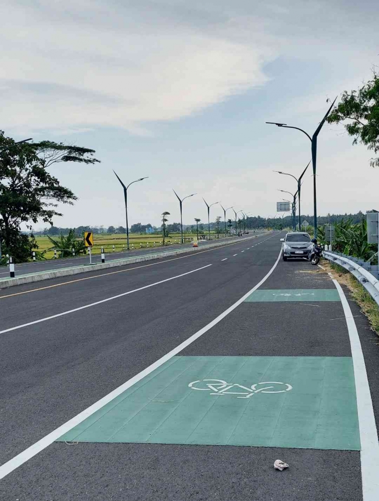 Jembatan dengan jalur sepeda/Foto: Hermard