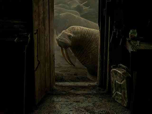 Ada walrus yang ingin masuk ke pondoknya (sumber gambar: The New Yorker) 