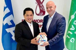 Erick Thohir dan Presiden FIFA |Sumber; Bolacom