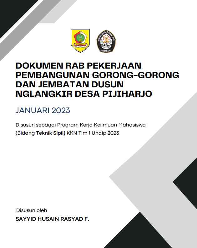 Desain Cover Program Monodisiplin RAB Jembatan dan Gorong-gorong (Dokpri)