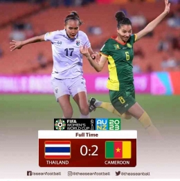 Thailand gagal ke Piala Dunia Wanita 2023  setelah kalah dari Kamerun 2-0 di play offs Interconfederation (18/2) (foto: ASEAN football) 