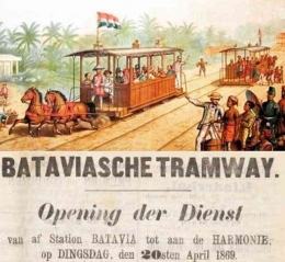 Trem kuda di Batavia (sumber: indonesiana.id)