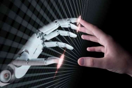 Illustasi AI dalam sentuhan manusia. Sumber : tekno.kompas.com (Shutterstock)