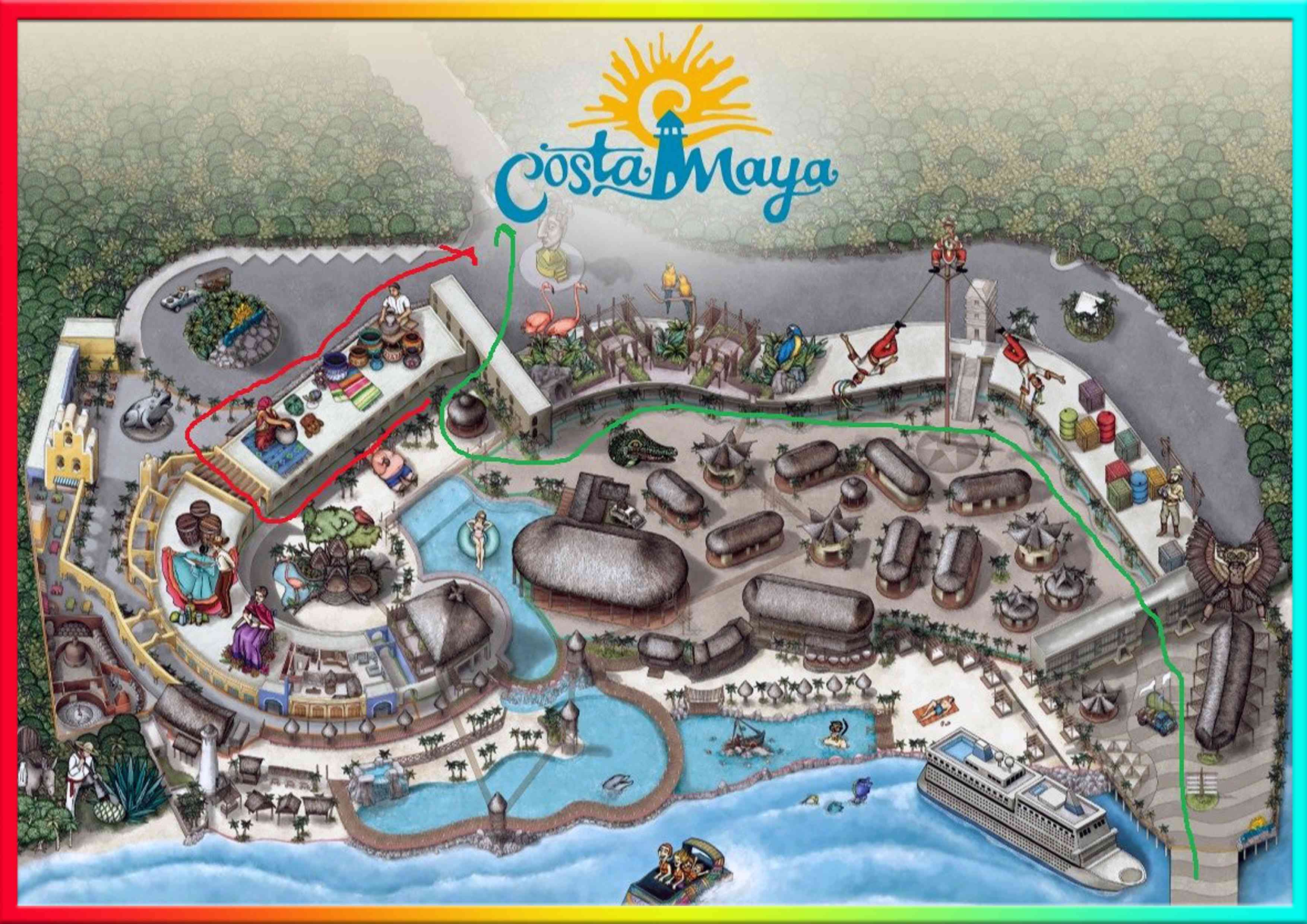 Costa Maya Map | Royacaribbeanblog.com