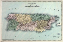 Peta Puerto Rico ketika dijajah Spanyol (1886). Sumber: Wikipedia