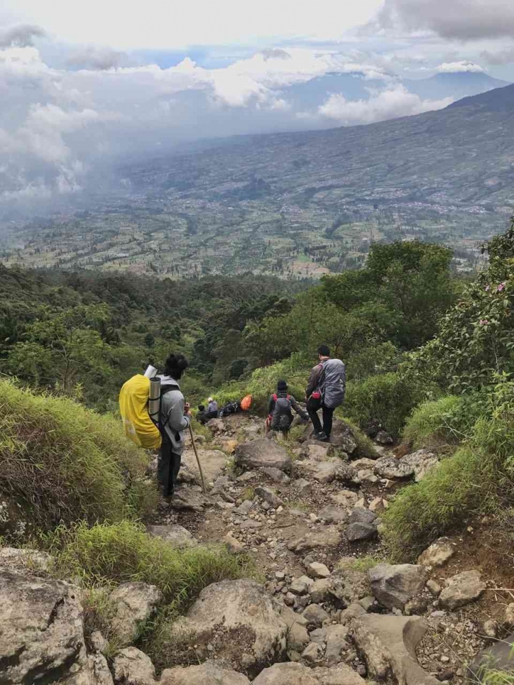 tracking gunung sindoro. sumber: dokumen pribadi