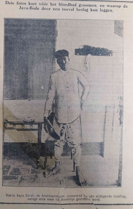 Gambar 1: Kaiin Bapa Kayah saat menjadi Opas (polisi daerah)(Sumber: Surat Kabar Java Bode)