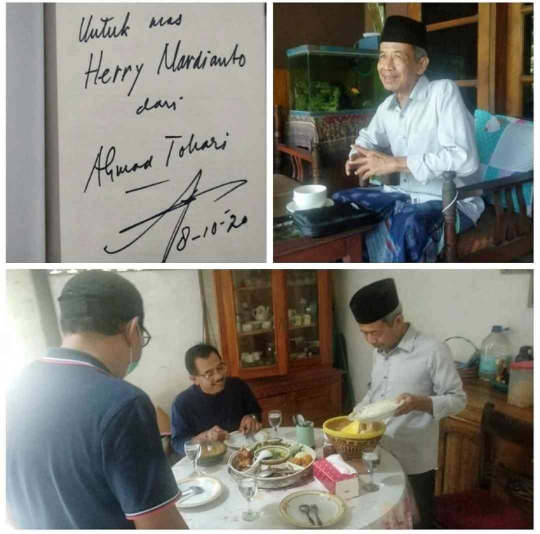 Silaturahmi dan menikmati makan siang di rumah Pak Ahmad Tohari/Foto: Hermard