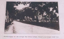 Gambar 2: Tempat bentrokan antara Kaiin serta pengikutnya dengan Polisi Kolonial (Sumber: Surat Kabar Bintang Hindia)