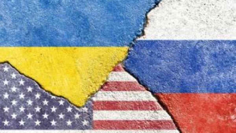 Ilustrasi bendera Ukraina-Rusia-Amerika Serikat. Sumber gambar: Air University/Dr. Ernest Gunasekara-Rockwell.