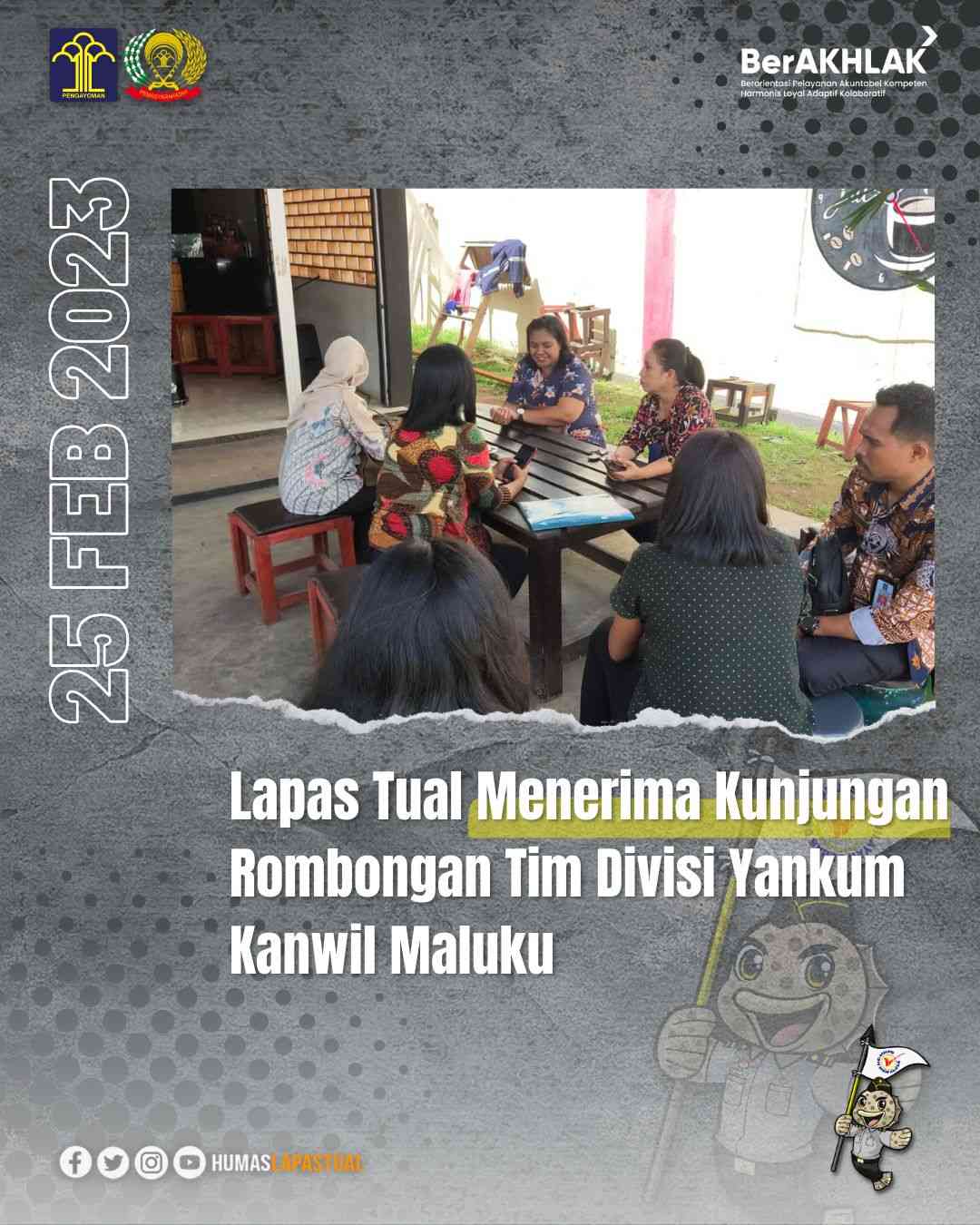 Lapas Tual Menerima Kunjungan Rombongan Tim Divisi Yankum Kanwil Maluku ...