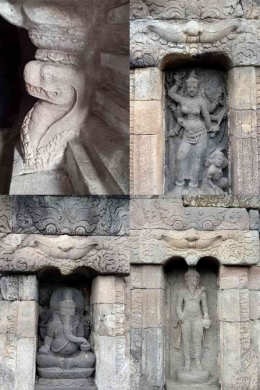 Arca Siwa, Ganesha dan Durga Mahisasuramardini, dan kepala ular yang ada dibawah lingga yoni (Sumber: dokumen pribadi Atika Nada Sari)
