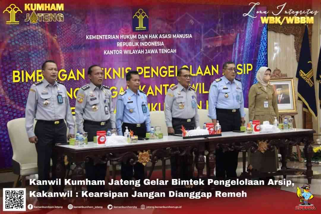 Kanwil Kumham Jateng Gelar Bimtek Pengelolaan Arsip, Kakanwil ...