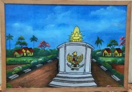 Lukisan Makam Yudha Satria Pengabuan. (dokpri)