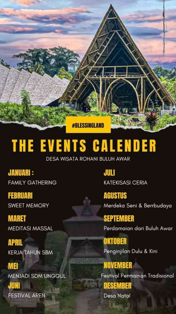 The events Calender desa Wisata Buluh Awar (Dok. Pribadi)