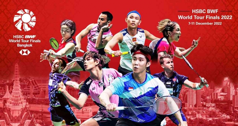 Poster Penutupan turnamen HSBC World Tour Final tahun 2022 (sumber foto: BWF)