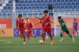 Timnas U-20 saat tampil melawan Irak U-20|dok PSSI, dimuat Kompas.com