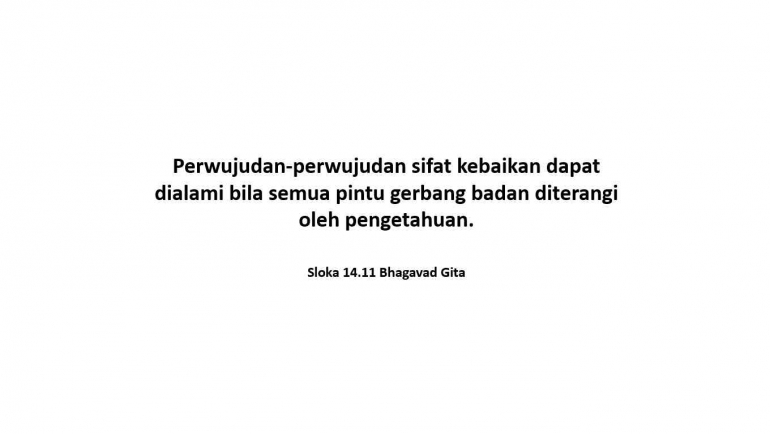 Sloka 14:11 Bhagavad Gita (dokpri)