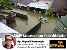 Banjir Makassar dan Ketidakkekalan  (gambar: inews.id, diolah pribadi)