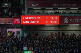 Skor akhir 7-0 untuk Liverpool. Sumber:IMAGO/Propaganda Photo/David Rawcliffe/www.si.com