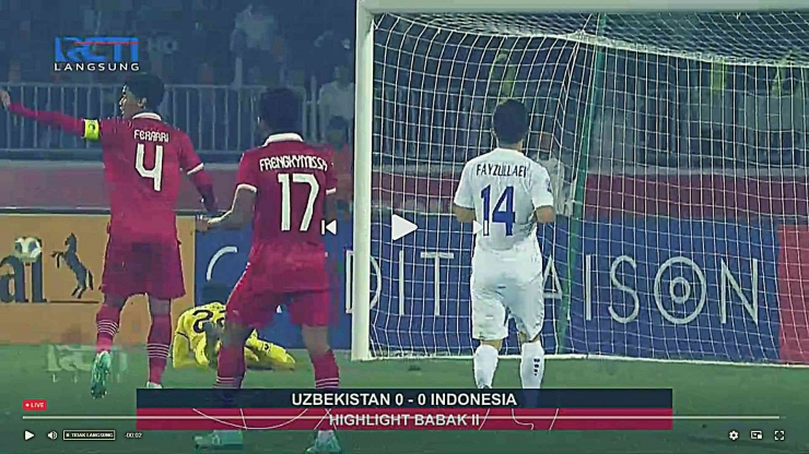 Hasil Akhir Indonesia Versus Uzbekistan Piala Asia U20 2023 (RCTI Live Streaming).