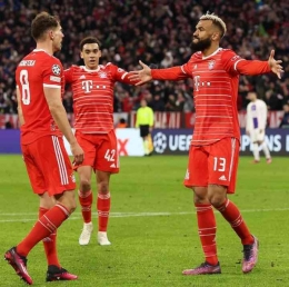Pemain Bayern munchen merayakan gol/ Dok.UCL