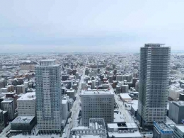 Pemandangan kota Sapporo saat musim dingin (dokpri)