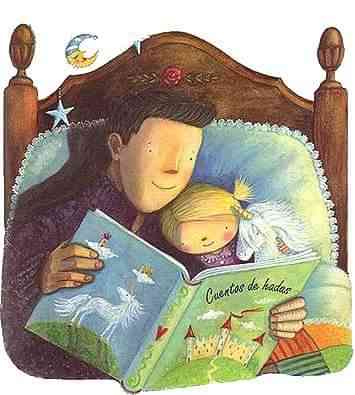 ilustrasi seorang ayah membacakan cerita pada anaknya-sumber: FB page Bob on Books
